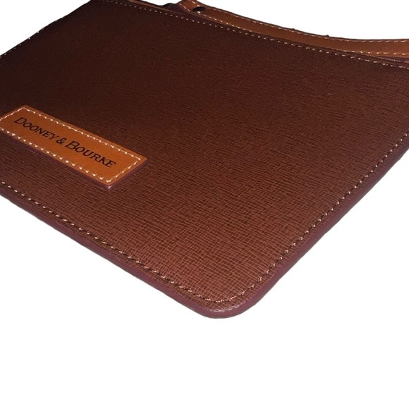 {NWOT Dooney & Bourke Saffiano Leather Zip Wristlet Wallet in Brown} - Picture 3 of 10
